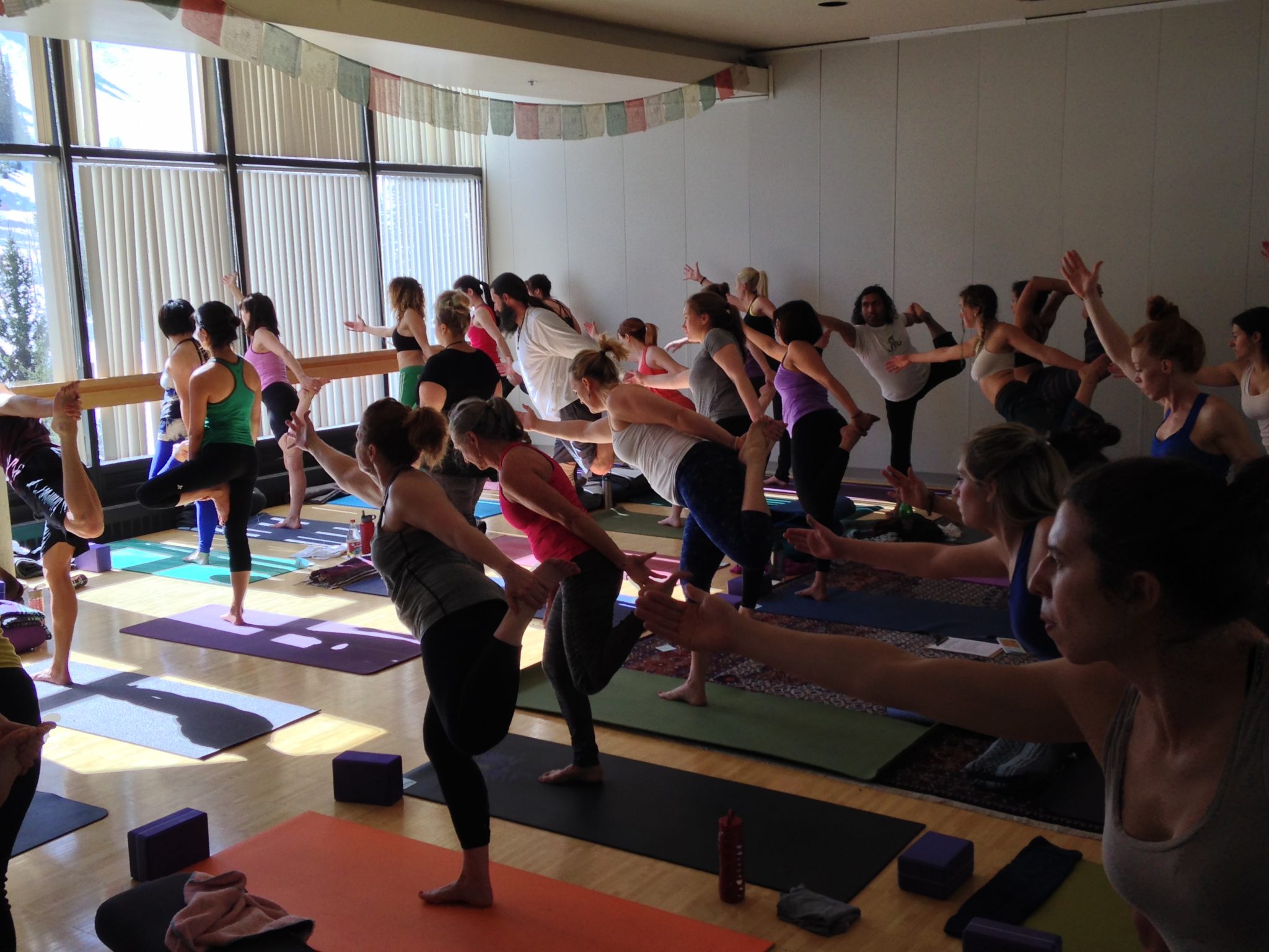 Group of people taking yoga training sessions | Santosh Yoga Institute in Salt Lake City, UT