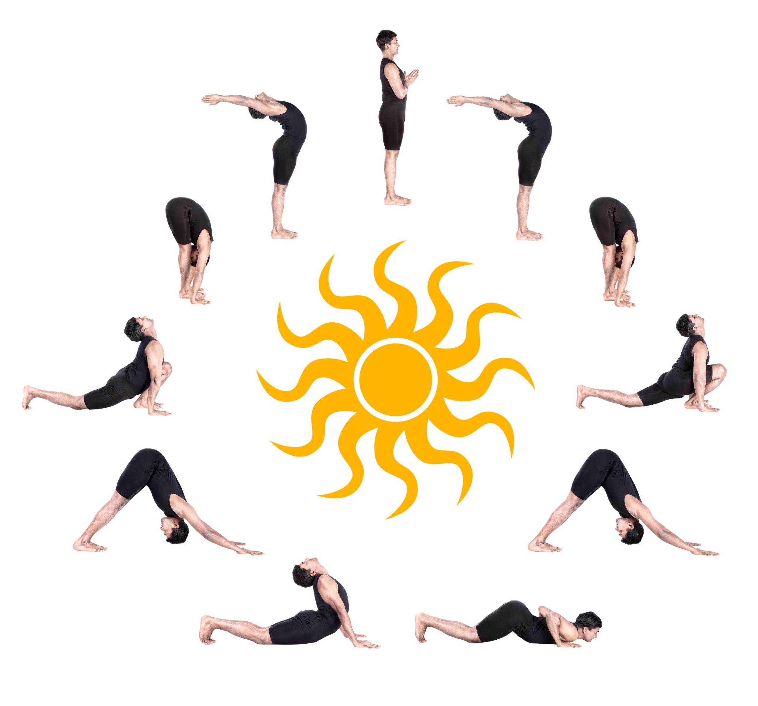 What are the 10 steps and 14 steps of Suryanamaskar (yoga)? - Quora