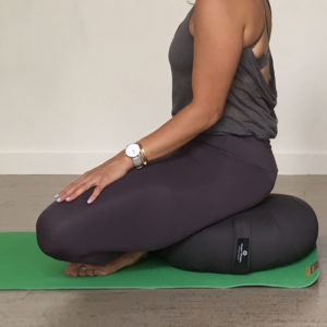 Woman Doing Meditation Yoga Using Earth Elements Yoga Mat 3mm in Salt Lake City, UT | Santosh Yoga Institute